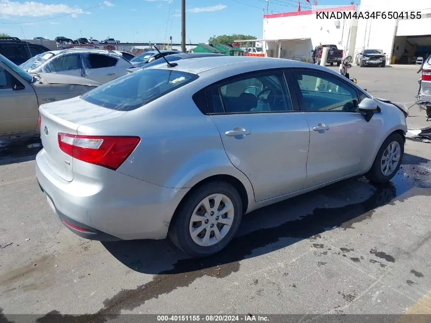 KNADM4A34F6504155 2015 Kia Rio Lx