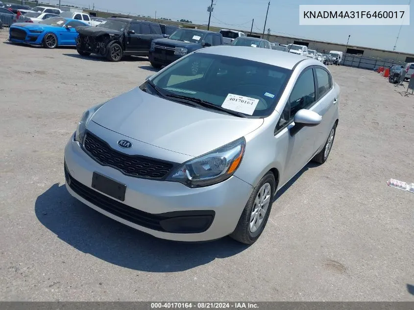 KNADM4A31F6460017 2015 Kia Rio Lx