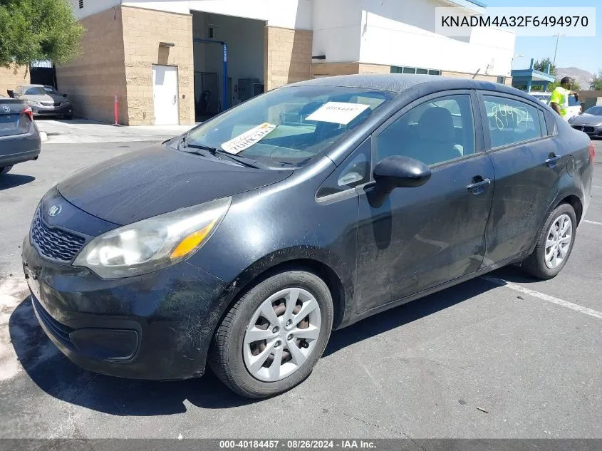 2015 Kia Rio Lx VIN: KNADM4A32F6494970 Lot: 40184457