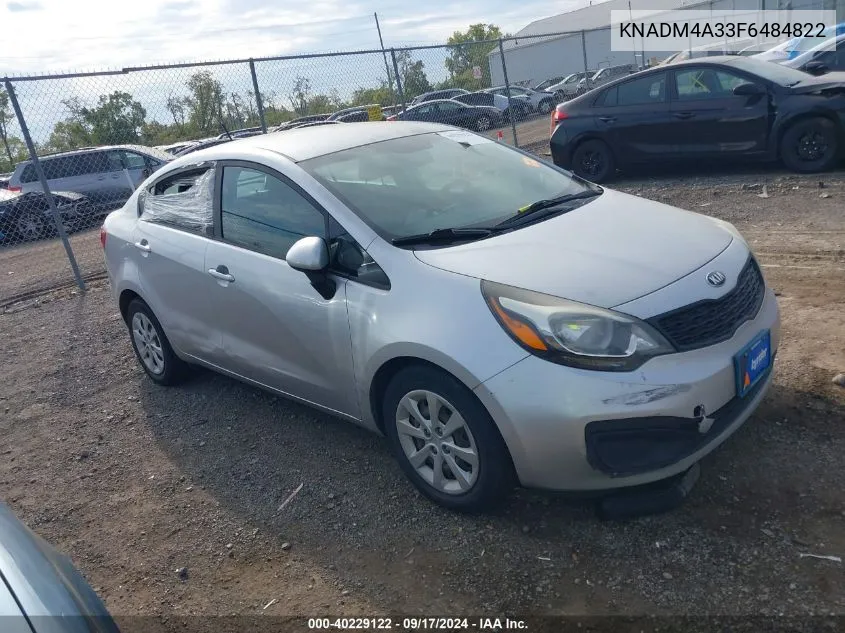 2015 Kia Rio Lx VIN: KNADM4A33F6484822 Lot: 40229122