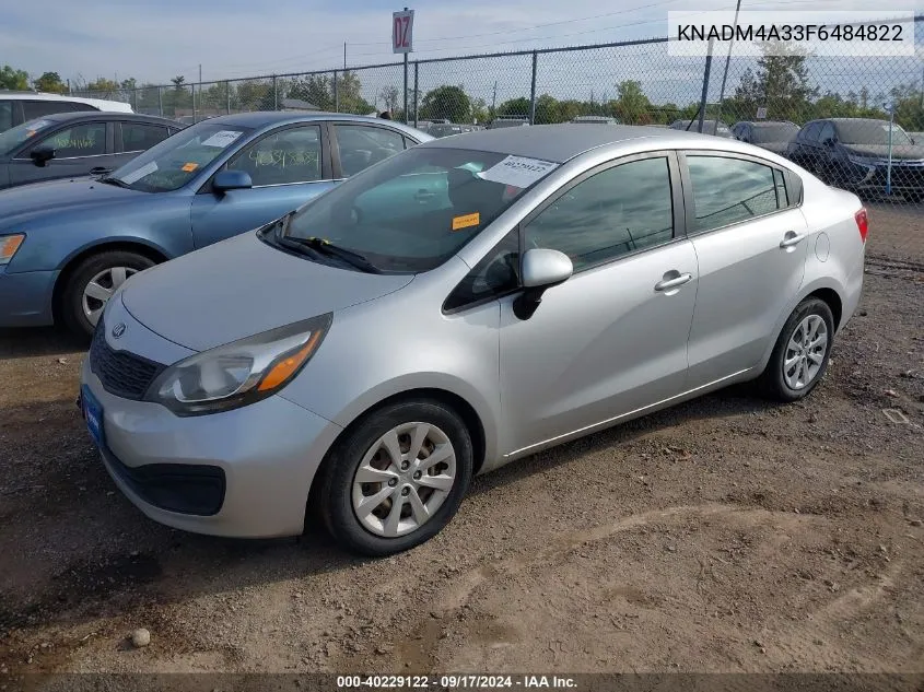 KNADM4A33F6484822 2015 Kia Rio Lx