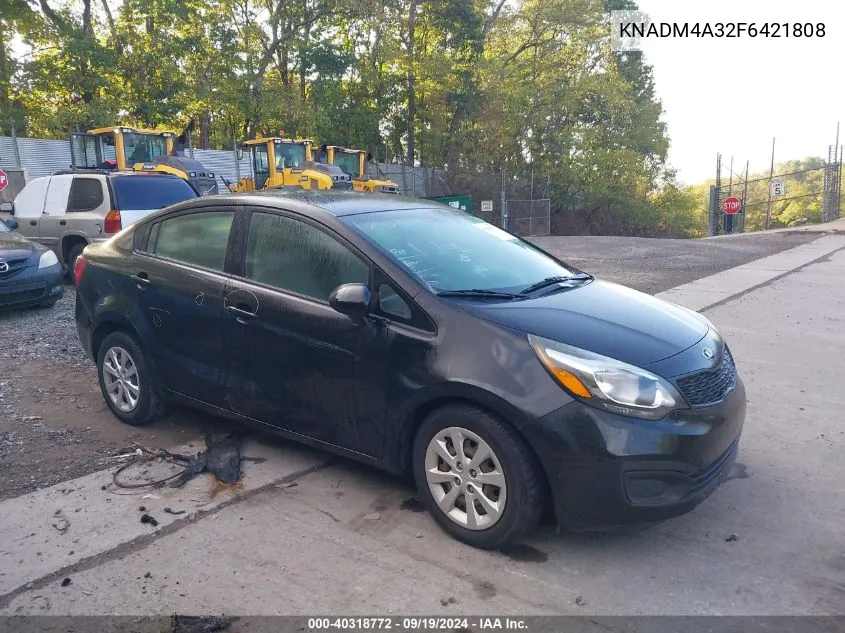 2015 Kia Rio Lx VIN: KNADM4A32F6421808 Lot: 40318772