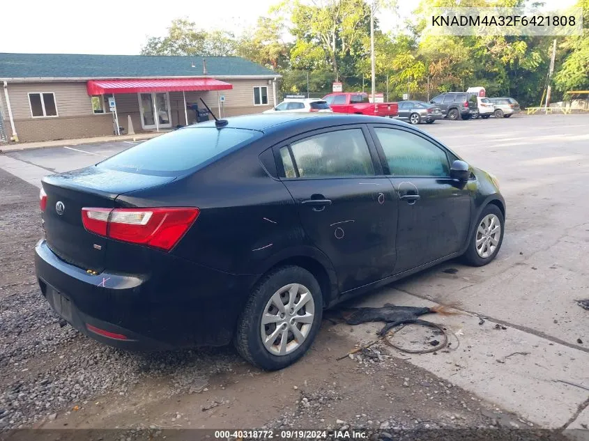 2015 Kia Rio Lx VIN: KNADM4A32F6421808 Lot: 40318772