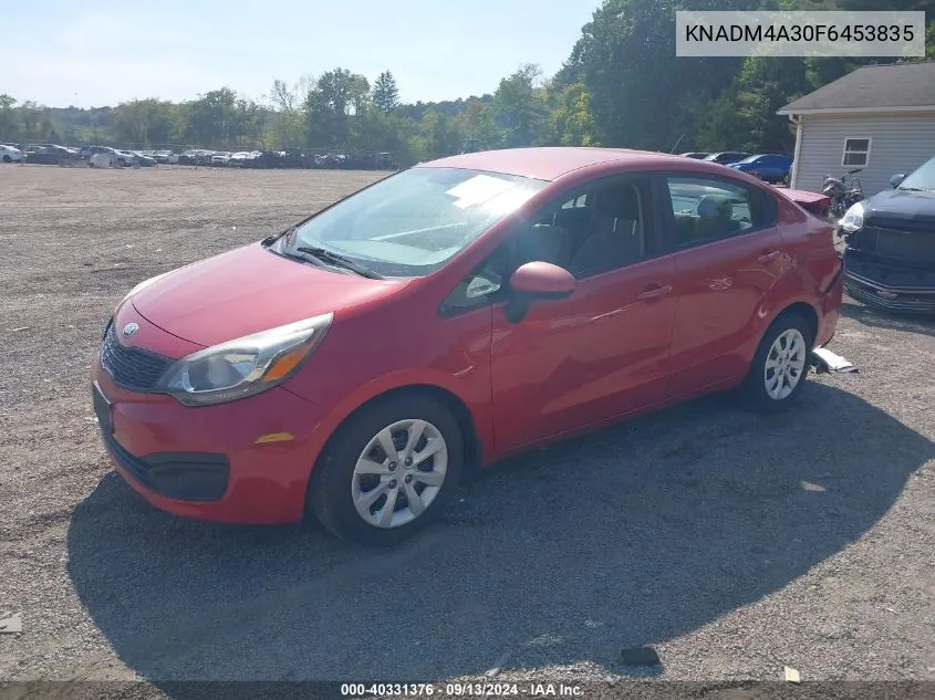 2015 Kia Rio Lx VIN: KNADM4A30F6453835 Lot: 40331376