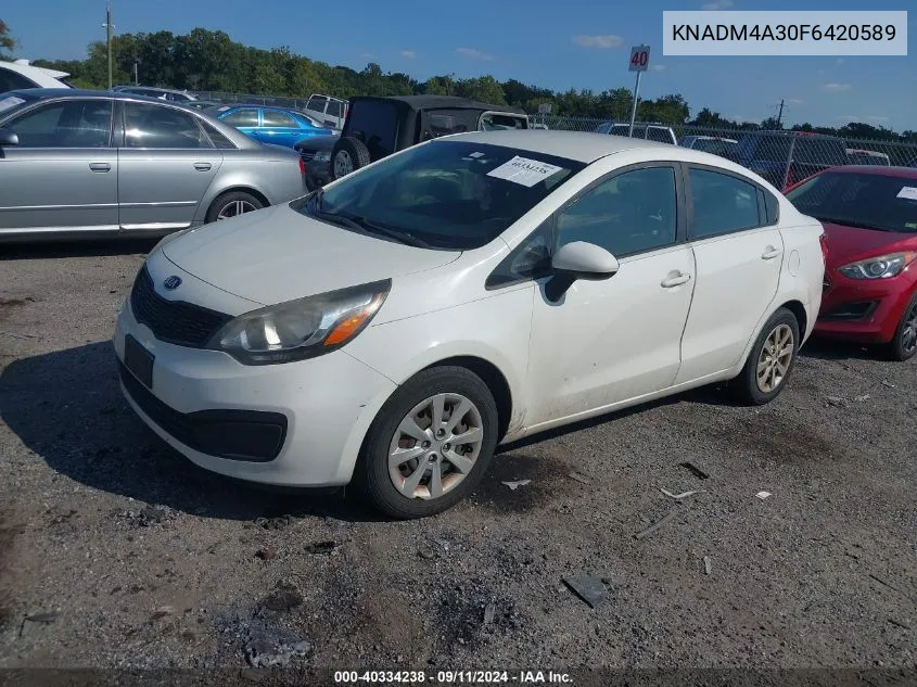 2015 Kia Rio Lx VIN: KNADM4A30F6420589 Lot: 40334238