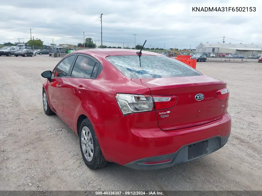 KNADM4A31F6502153 2015 Kia Rio Lx