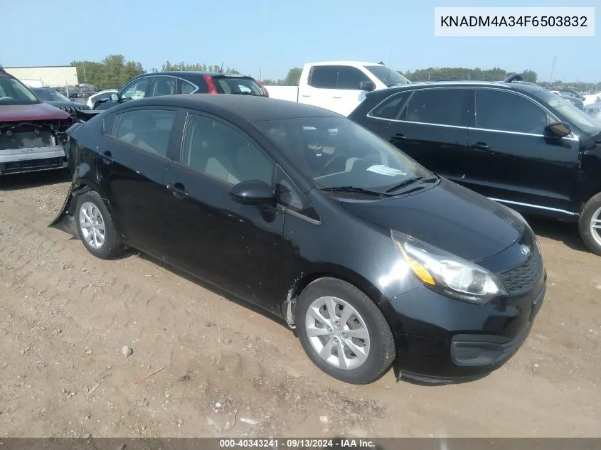 2015 Kia Rio Lx VIN: KNADM4A34F6503832 Lot: 40343241