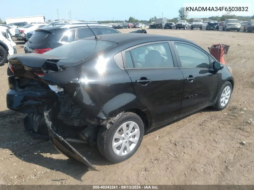 KNADM4A34F6503832 2015 Kia Rio Lx