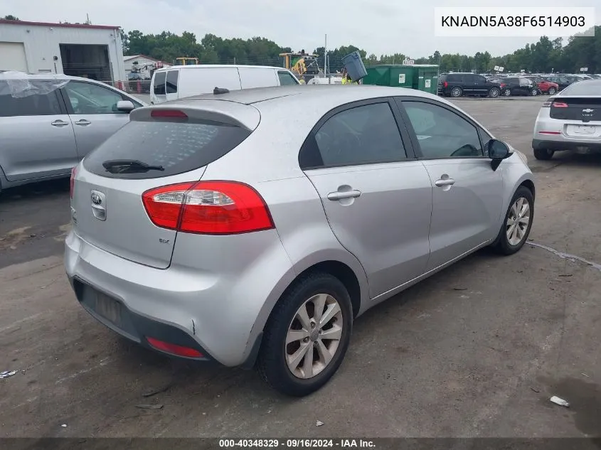 2015 Kia Rio Ex VIN: KNADN5A38F6514903 Lot: 40348329