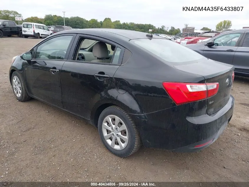 KNADM4A35F6433807 2015 Kia Rio Lx