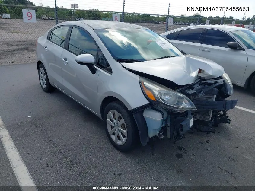 2015 Kia Rio Lx VIN: KNADM4A37F6455663 Lot: 40444889