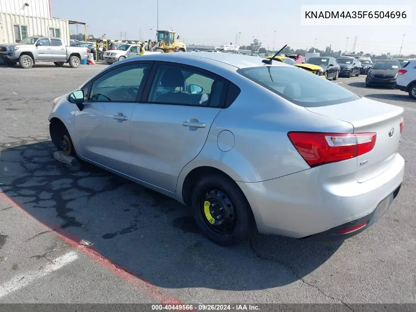 2015 Kia Rio Lx VIN: KNADM4A35F6504696 Lot: 40449566