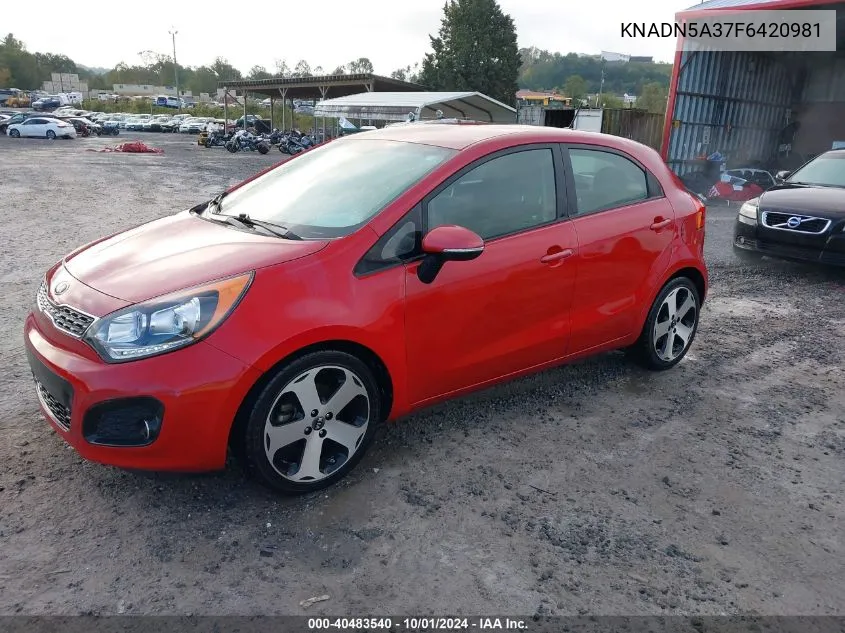 2015 Kia Rio Ex/Sx VIN: KNADN5A37F6420981 Lot: 40483540