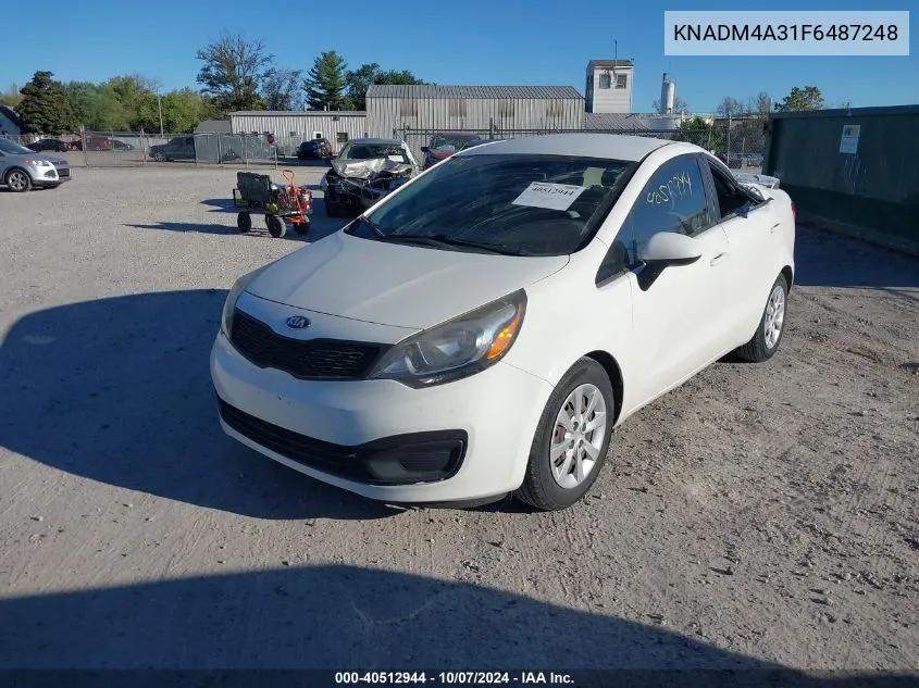 2015 Kia Rio Lx VIN: KNADM4A31F6487248 Lot: 40512944