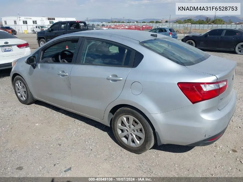 2015 Kia Rio Lx VIN: KNADM4A31F6528753 Lot: 40549108