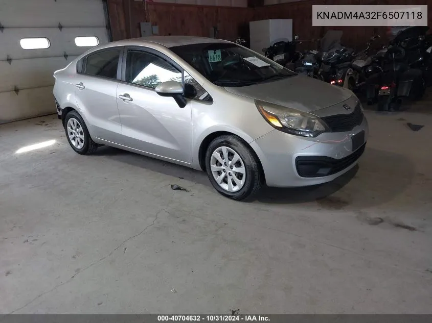 2015 Kia Rio Lx VIN: KNADM4A32F6507118 Lot: 40704632