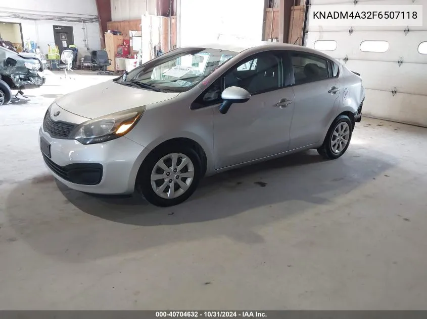 2015 Kia Rio Lx VIN: KNADM4A32F6507118 Lot: 40704632