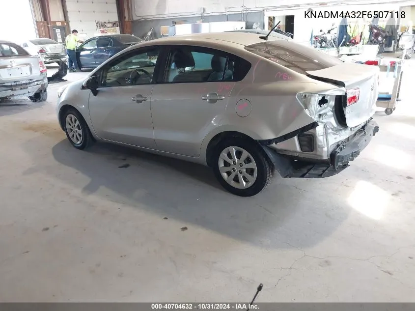 2015 Kia Rio Lx VIN: KNADM4A32F6507118 Lot: 40704632