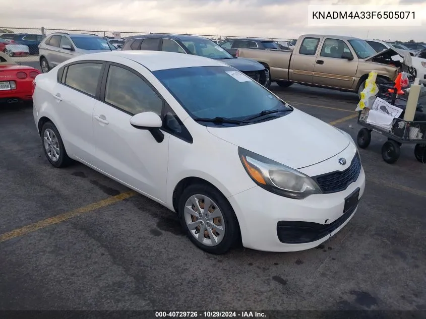 KNADM4A33F6505071 2015 Kia Rio Lx