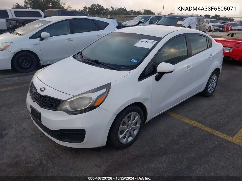 KNADM4A33F6505071 2015 Kia Rio Lx