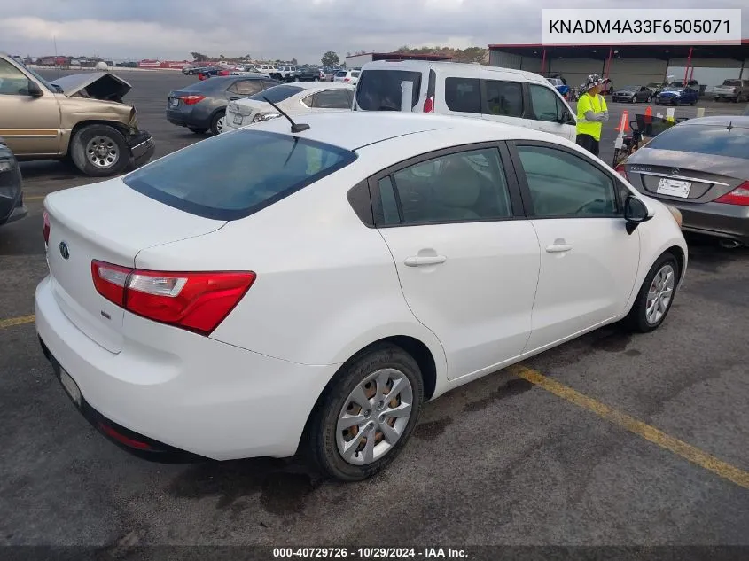 KNADM4A33F6505071 2015 Kia Rio Lx