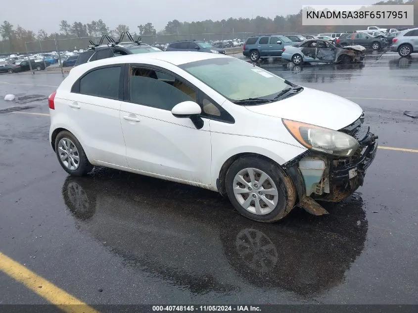 KNADM5A38F6517951 2015 Kia Rio Lx