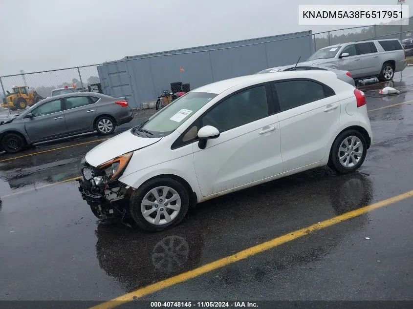 KNADM5A38F6517951 2015 Kia Rio Lx