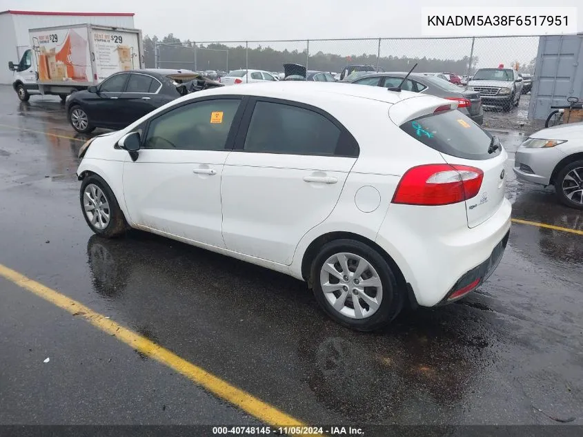 KNADM5A38F6517951 2015 Kia Rio Lx