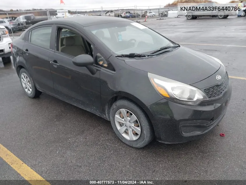 2015 Kia Rio Lx VIN: KNADM4A33F6440786 Lot: 40777573