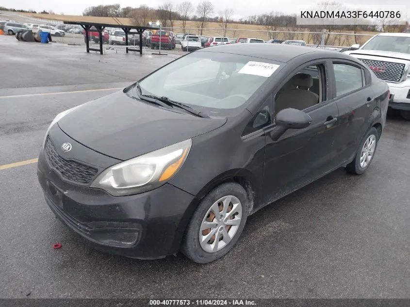 2015 Kia Rio Lx VIN: KNADM4A33F6440786 Lot: 40777573