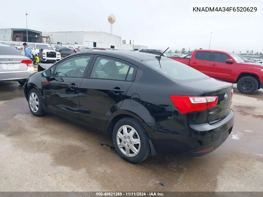 2015 Kia Rio Lx VIN: KNADM4A34F6520629 Lot: 40821269