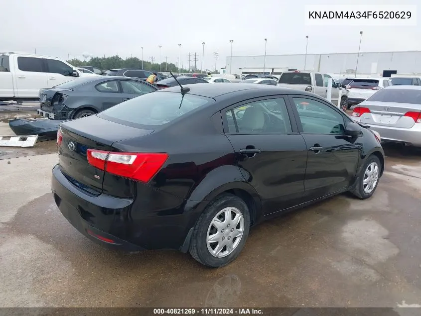 2015 Kia Rio Lx VIN: KNADM4A34F6520629 Lot: 40821269