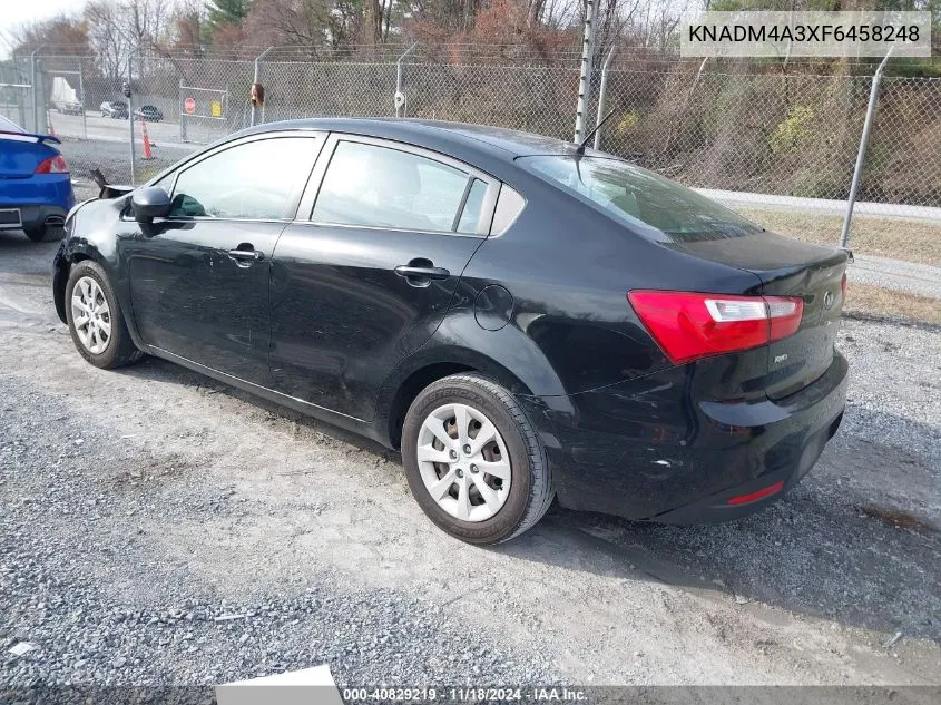 2015 Kia Rio Lx VIN: KNADM4A3XF6458248 Lot: 40829219