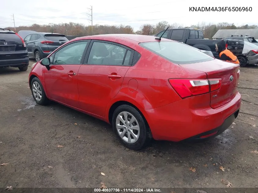 KNADM4A36F6506960 2015 Kia Rio Lx