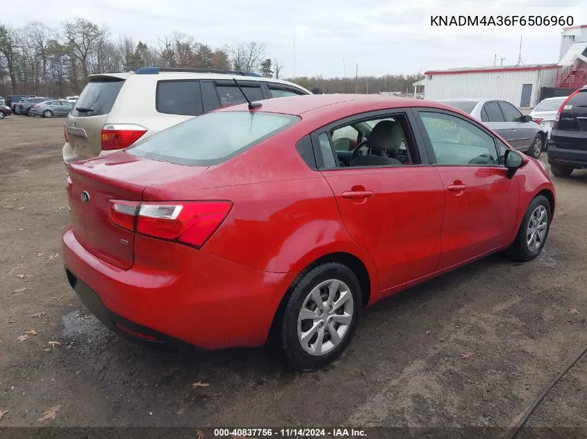 KNADM4A36F6506960 2015 Kia Rio Lx