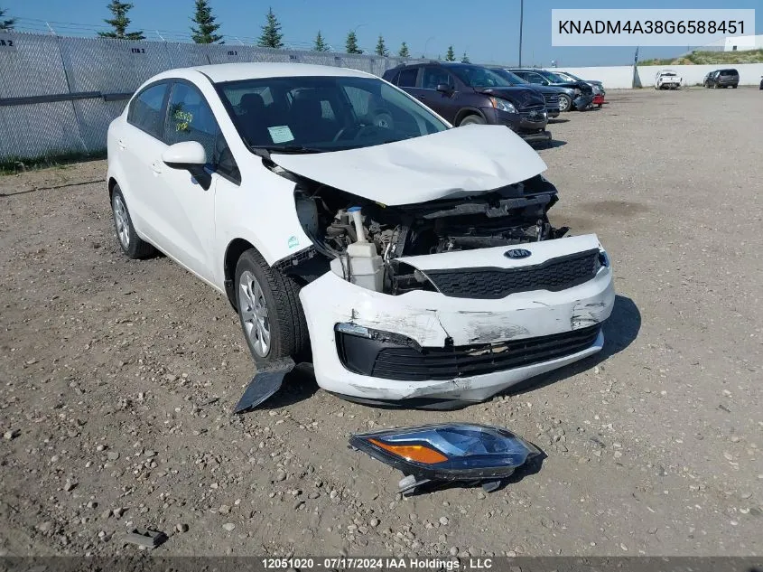 KNADM4A38G6588451 2016 Kia Rio