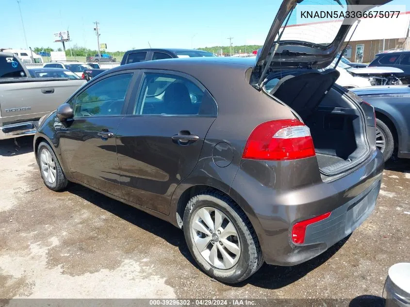 KNADN5A33G6675077 2016 Kia Rio Ex