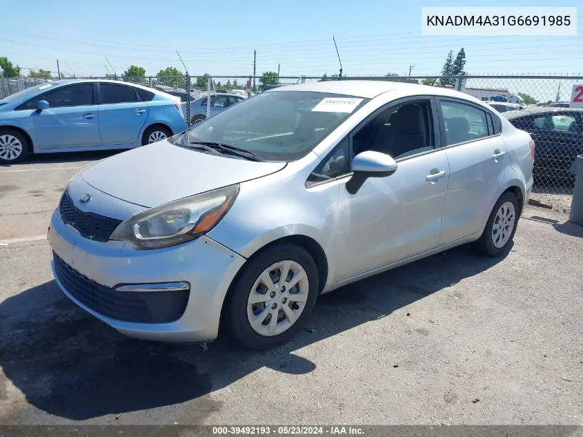 KNADM4A31G6691985 2016 Kia Rio Lx