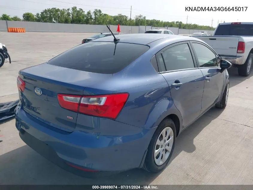 KNADM4A34G6645017 2016 Kia Rio Lx