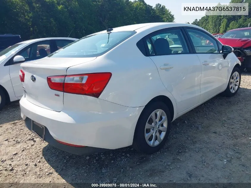 KNADM4A37G6537815 2016 Kia Rio Lx