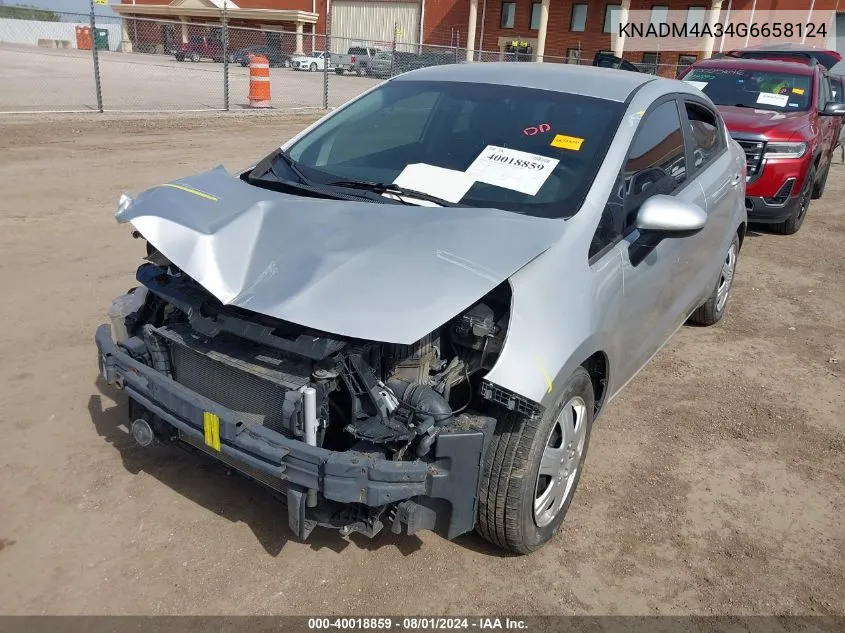 KNADM4A34G6658124 2016 Kia Rio Lx