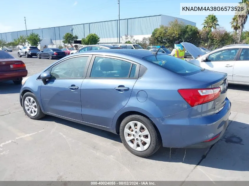 KNADM4A38G6573528 2016 Kia Rio Lx