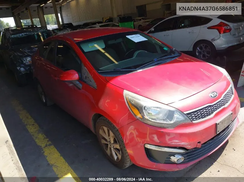 KNADN4A37G6586851 2016 Kia Rio Ex