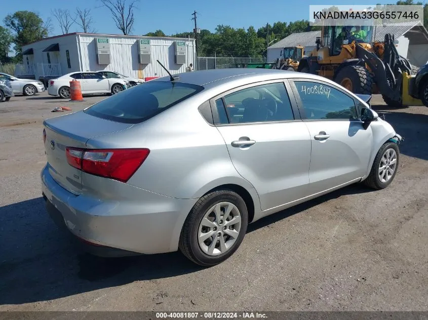 KNADM4A33G6557446 2016 Kia Rio Lx