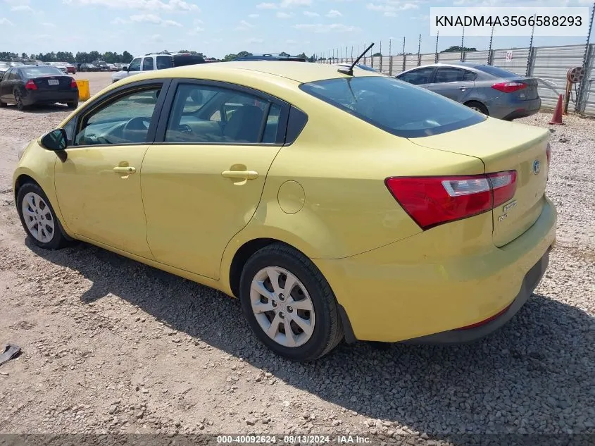 KNADM4A35G6588293 2016 Kia Rio Lx