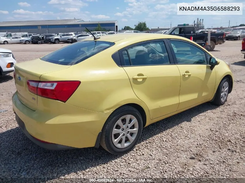 KNADM4A35G6588293 2016 Kia Rio Lx