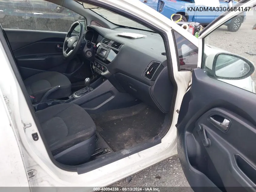 KNADM4A33G6684147 2016 Kia Rio Lx