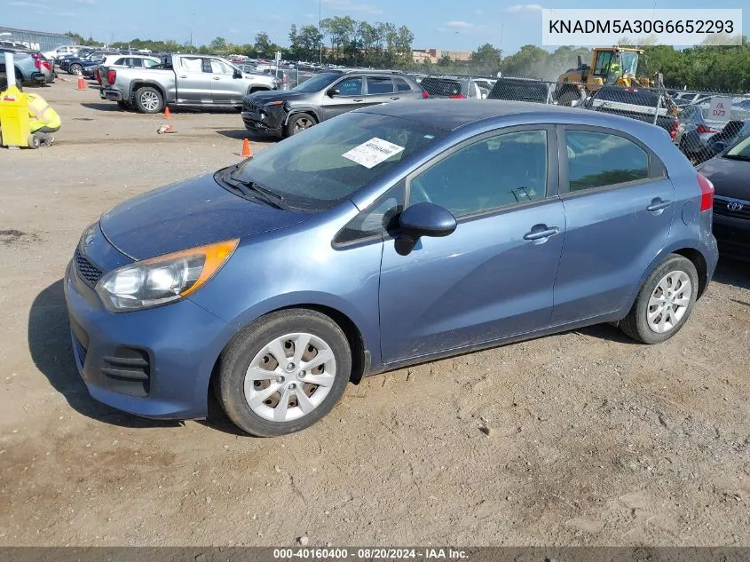 KNADM5A30G6652293 2016 Kia Rio Lx