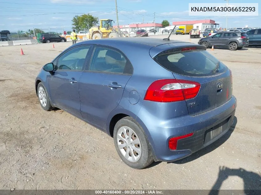 KNADM5A30G6652293 2016 Kia Rio Lx