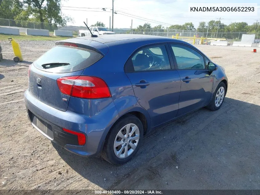 KNADM5A30G6652293 2016 Kia Rio Lx